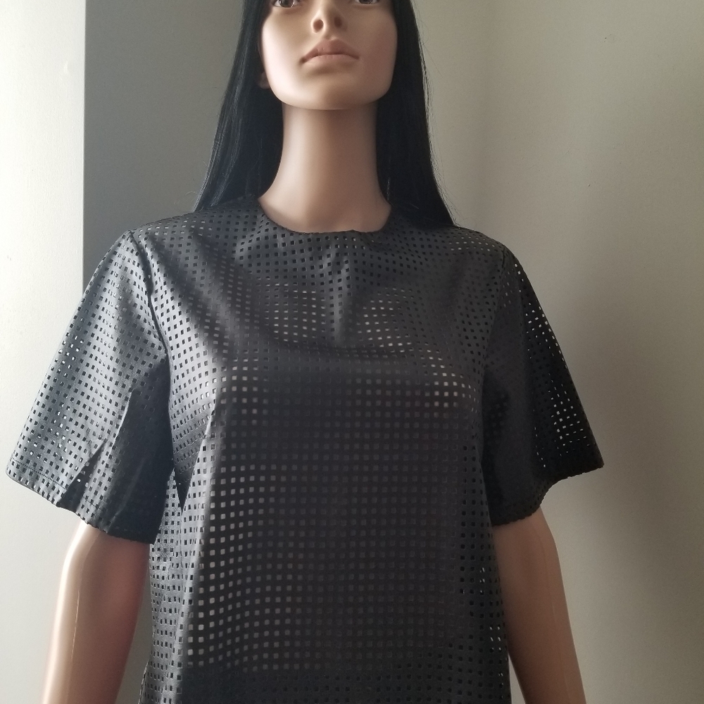 Vegan Leather t-shirt Size 8